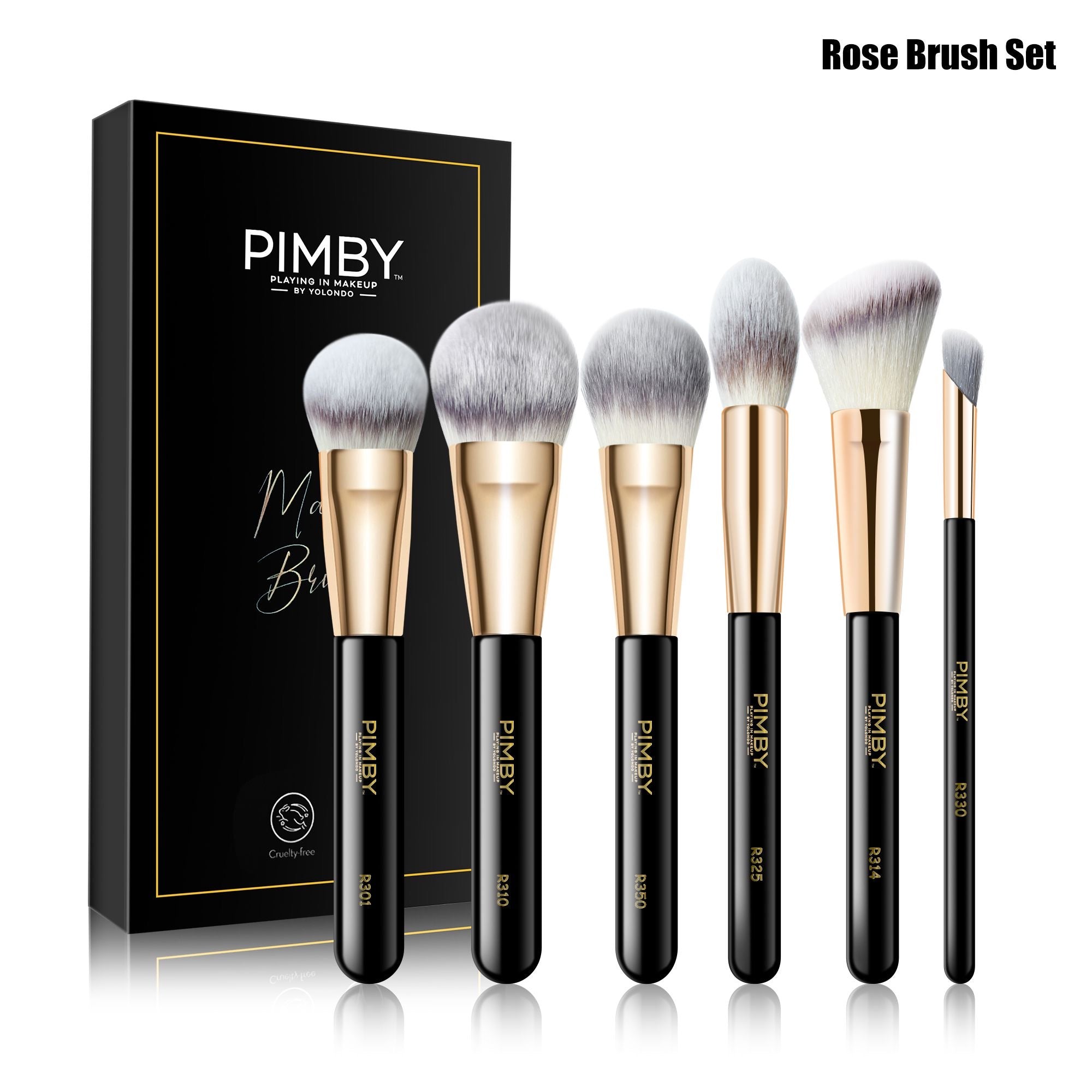 Conjunto de pincéis rosa